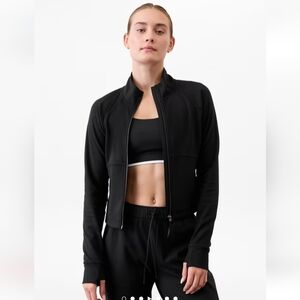 ATHLETA | Unstoppable Cropped Full Zip Solid Black